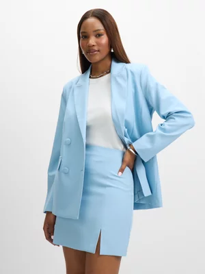 Exact Women's Blue Suit Mini Skirt