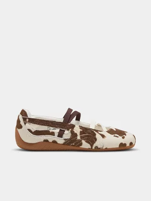 Puma Women's Speedcat Ballet Cow Print Brown Sneaker