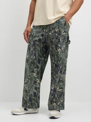 Jet Men's Dark Green Bushman Straight Leg Pants