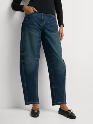 FF Denim Barrel Leg Jeans