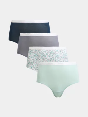 Jockey 4-Pack Mint Twigs Full Briefs