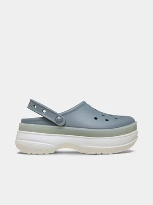 Crocs Grey Classic Frosted Stacked Concrete Clog