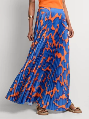 FF X Rich Mnisi Printed Pleated Maxi Skirt 
