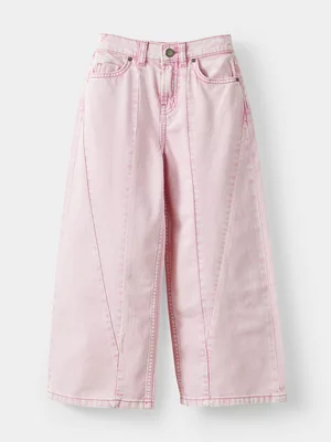 Cotton On Kids Girl Pink Super Wide Leg Jeans