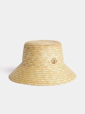 FF Logo Straw Bucket Hat
