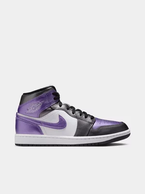 Jordan Women's 1 MID SE White/Grape Sneaker