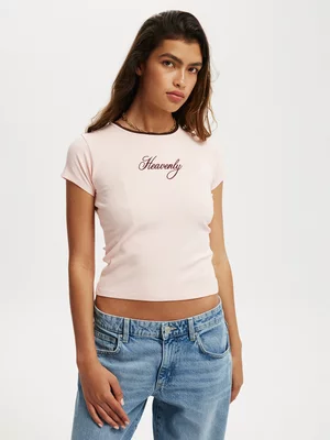 Women's Cotton On Pink Urban Graphic Baby T-shirt