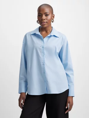 Jet Women's Blue Boxy Shirt