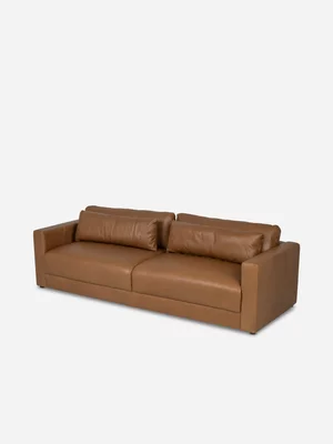 Harlow 4 Seater Couch Leather Codiac Taupe