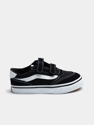 Toddlers Vans Brooklyn LS STR Black/White Sneaker
