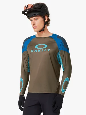 Men's Oakley Green  Seeker Edge Ls Jersey 