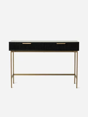 Aura Two Drawer Desk Black