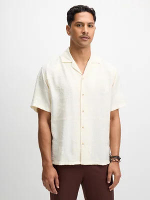 Exact Men's White Embroidered Shirt 