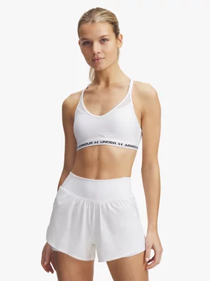 Under Armour Womens Crossback Low White/Black Sports Bra