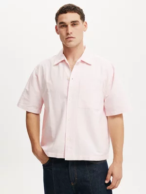 Men's Cotton On Pink Ventura Short Sleeve Shirt