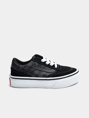 Kids Vans Brooklyn Checkerboard Black/Grey Sneaker