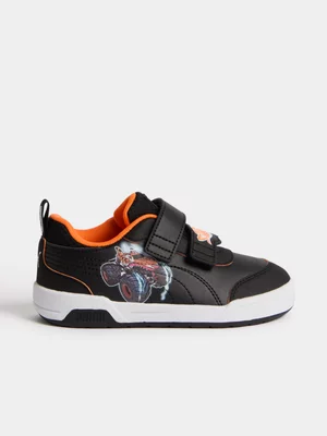 Puma Junior Pre-School Multiflex 2 Hotwheels Black/Orange Sneakers 