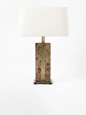 Coffee Marble Table Lamp 56cm