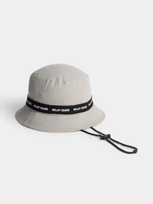 Relay Jeans Men's Tape Boonie Grey Bucket Hat
