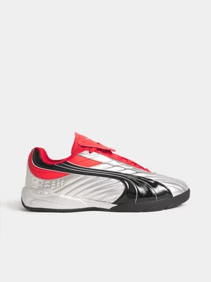 Puma Women's V-S2 Goalgetter Silver/Black/Red Sneaker