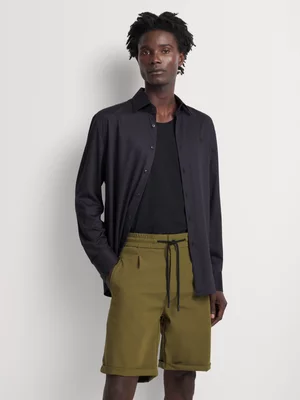 Fabiani Men's Green Drawstring Tech Shorts