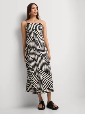 Plisse Scoop Neck Sundress 