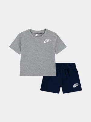 Nike Infant Boys Club LBR Knit Grey/Navy Short Set