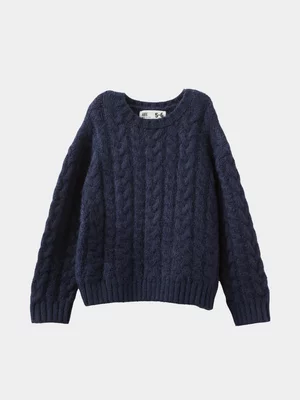 Cotton On Kids Girl Blue Lucy Cable Jumper