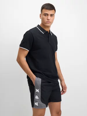 Mens APX Easy Care Fashion Black Shorts