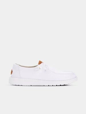 Women's HEYDUDE White Wendy Stretch Canvas