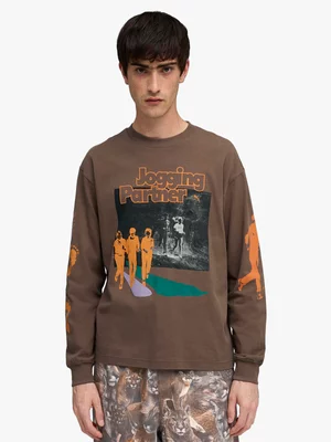 Puma Men's Brown Graphic Sweatshirt