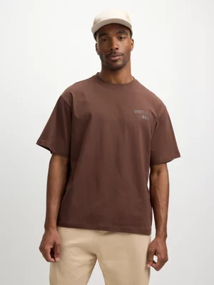 Exact Men's Brown Slogan T-Shirt