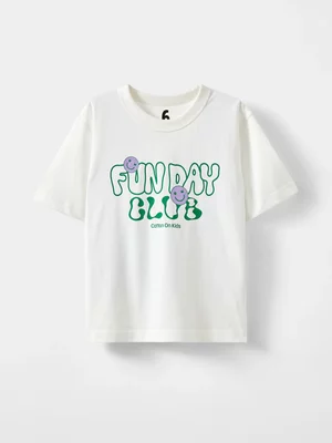Cotton On Kids White Poppy Oversize Graphic Print T-Shirt
