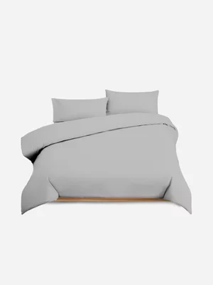 Volpes Cotton 200tc Grey Duvet Cover Set