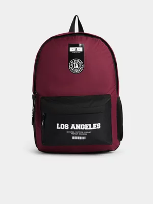 Jet Men's Burgundy Los Angeles Backpack 