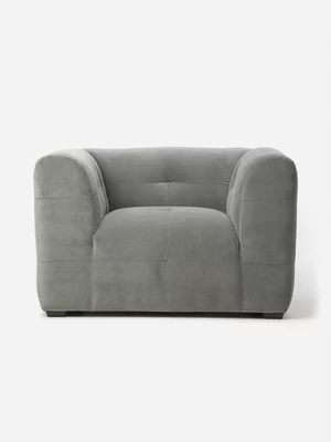 Tuft 1 Seater Couch Spano Velvet Cloud