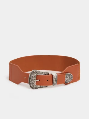 The FIX Women's Brown Western Waist Belt