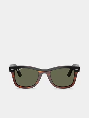 Ray-Ban WAYFARER Black On Havana Polarized Sunglasses - 50