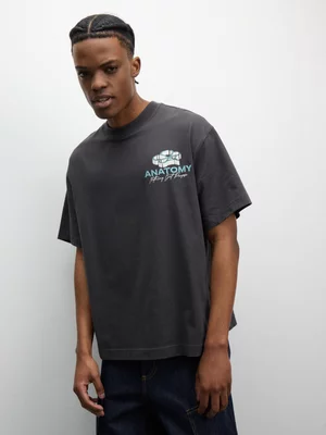 Anatomy Men's Logo Graphic Dark Grey T-Shirt