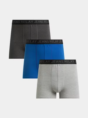 Relay Jeans Men's Grey/Blue Boxers
