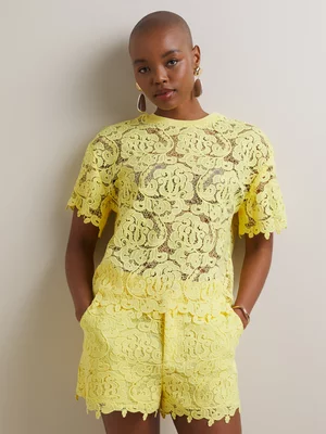 Women's Iconography Co-ord Guipure Lace Top