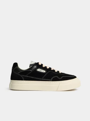Stepney Workers Club Men's Pearl Suede Black/White Sneaker