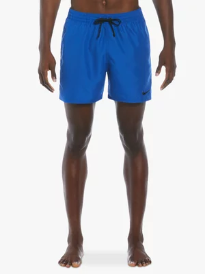 Nike Mens Logo Tape Lap 5 Inch Game Royal Blue Volley Swim Shorts