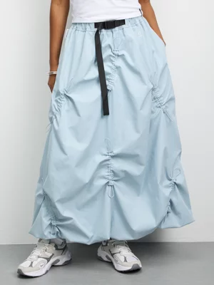 Anatomy Women's Ruched Toggle Detail Blue Skirt 