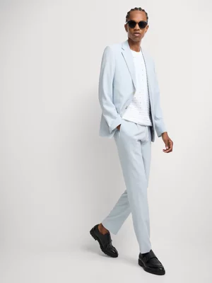 Markham Men's Slim Fit  Pale Blue Suit Trouser