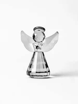 AH Crystal Angel Smoke 8 x 6 x 4cm