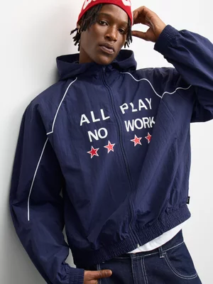 The FIX Men's Navy Nylon Sport Hoodie