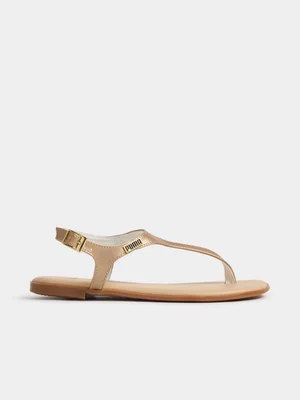 Puma Womens Stylecat Sleek Gold Sandals