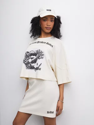 Redbat Women's Cream Mini Skirt