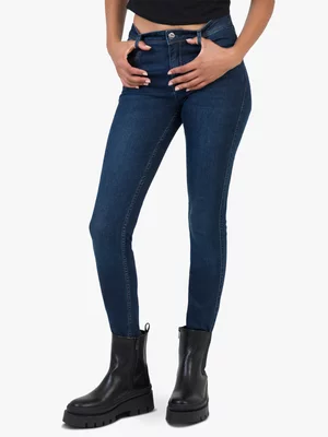 Women's Sissy Boy Blue Bling Stitch Roxy Mid Skinny Jeans